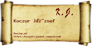 Koczur József névjegykártya